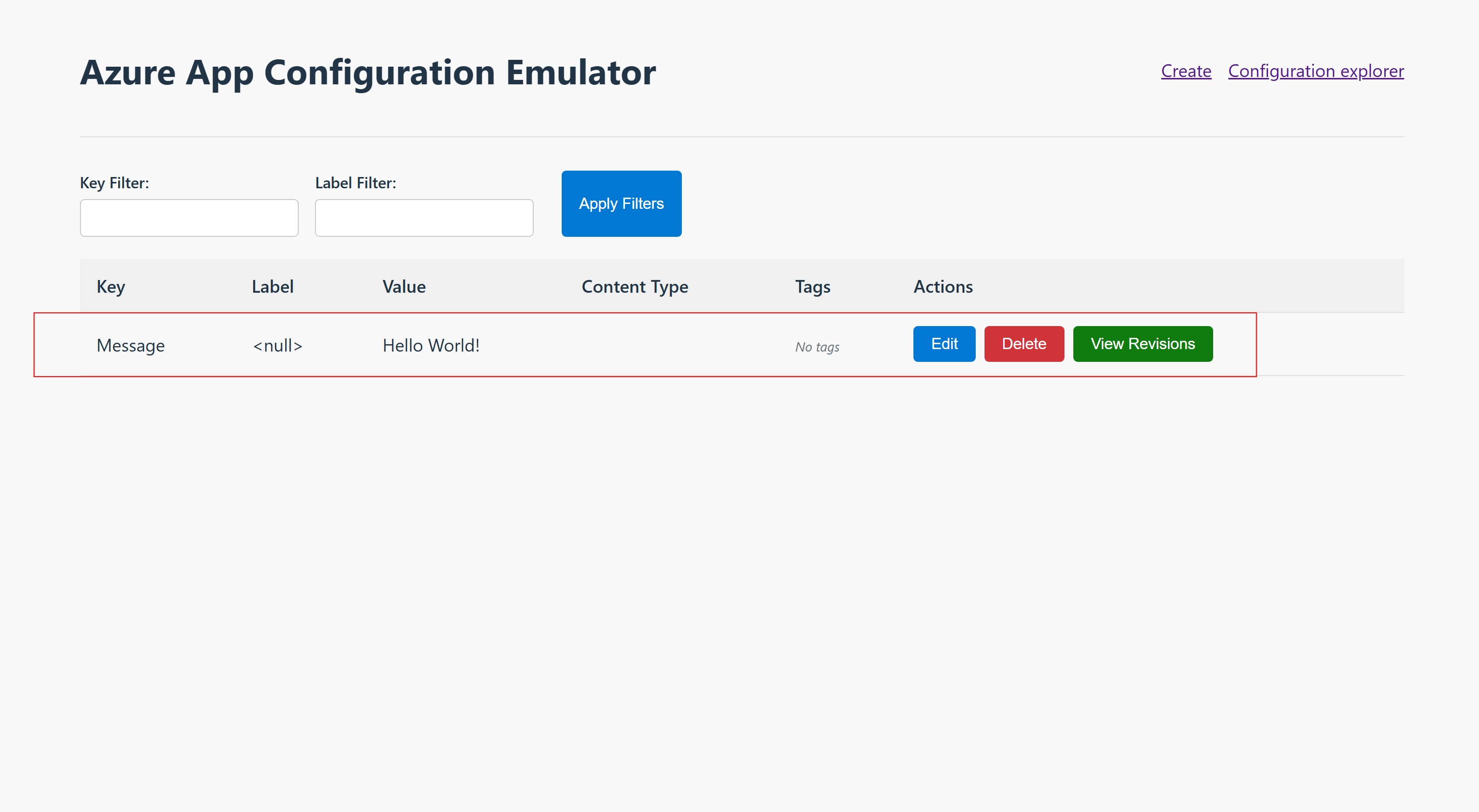 Screenshot of the emulator UI with the new key value.