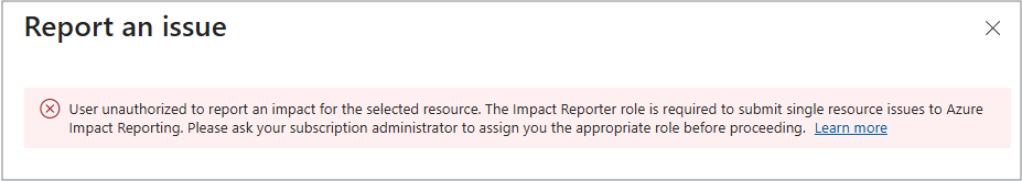 Screenshot that shows the message that says you don't have access.