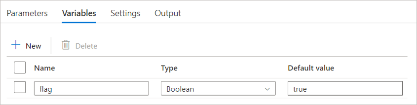 Screenshot of variable definition.