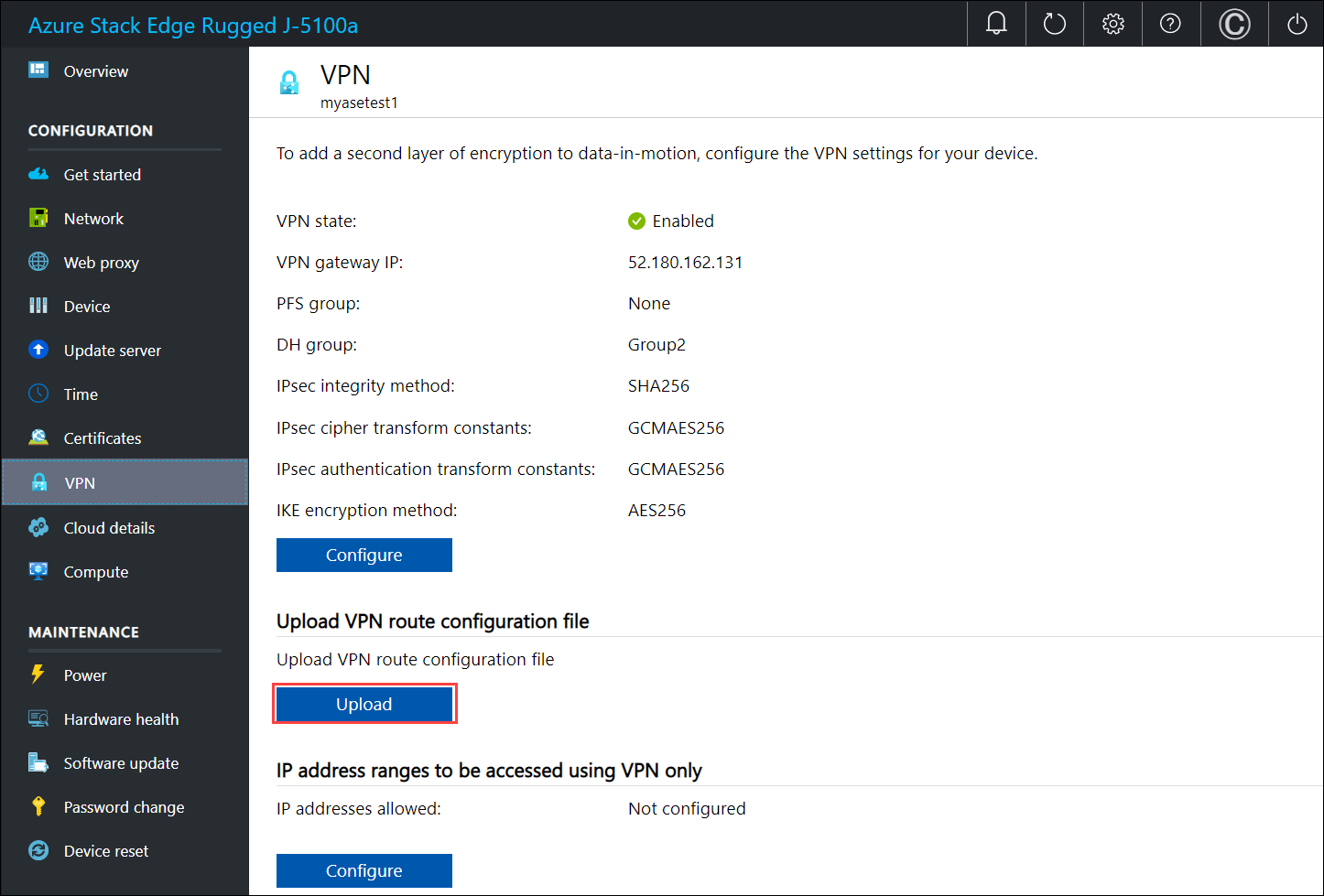 Configure local UI 3