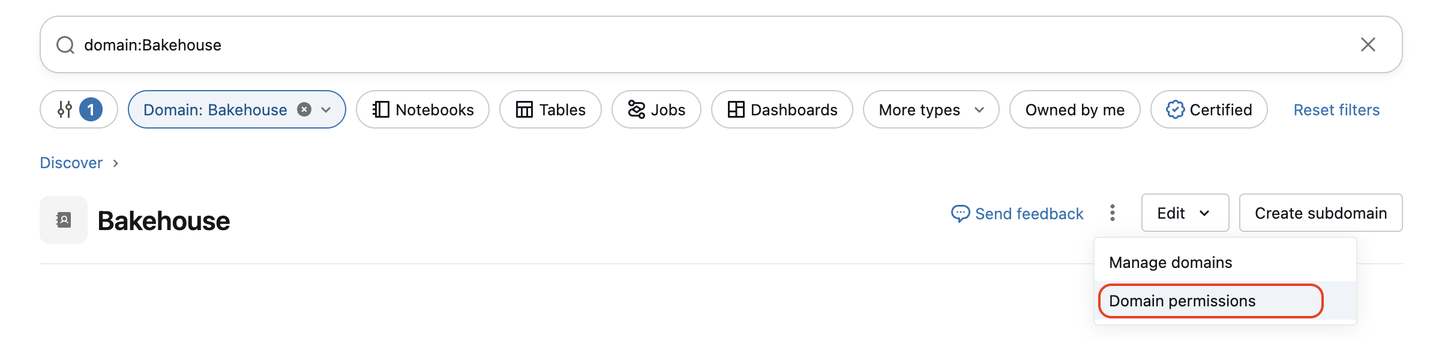 Grant the MANAGE DISCOVERY permission at the domain or subdomain level
