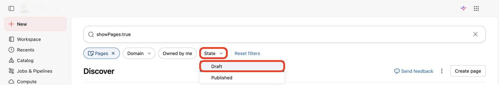 See all draft Pages