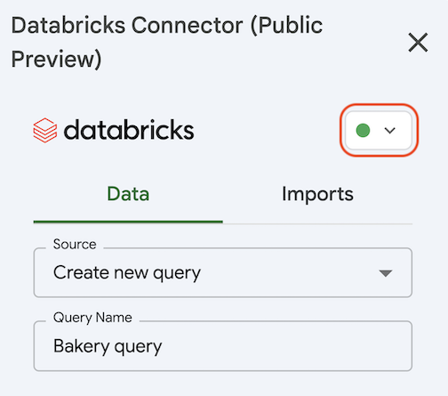 Switch DBSQL warehouse in Google Sheets connector