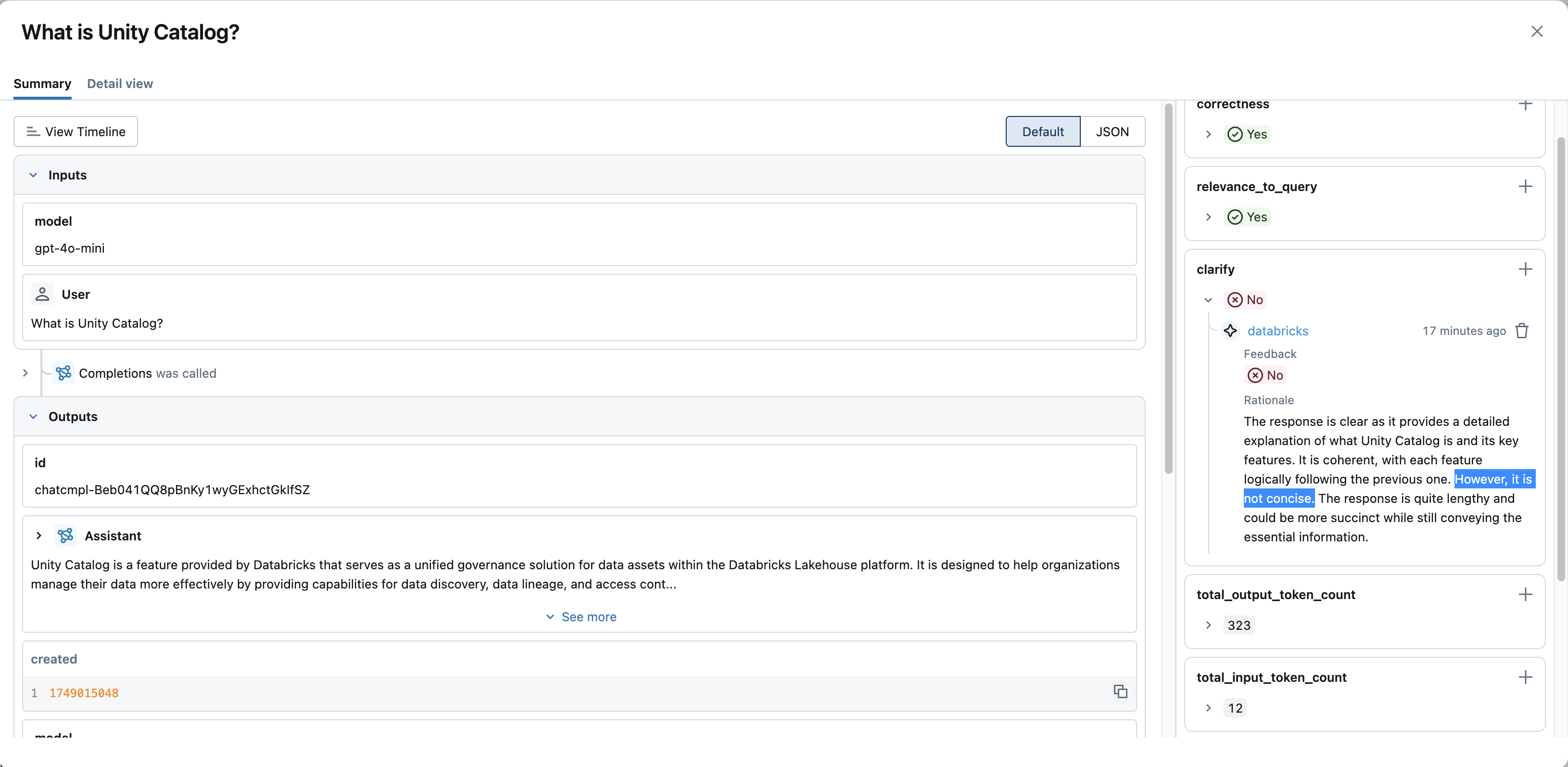 Identifying negative feedback UI