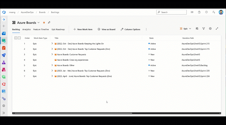 Gif to demo option to maintain hierarchy with filters