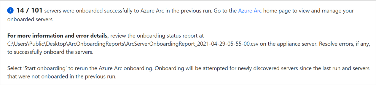 Arc onboarding report