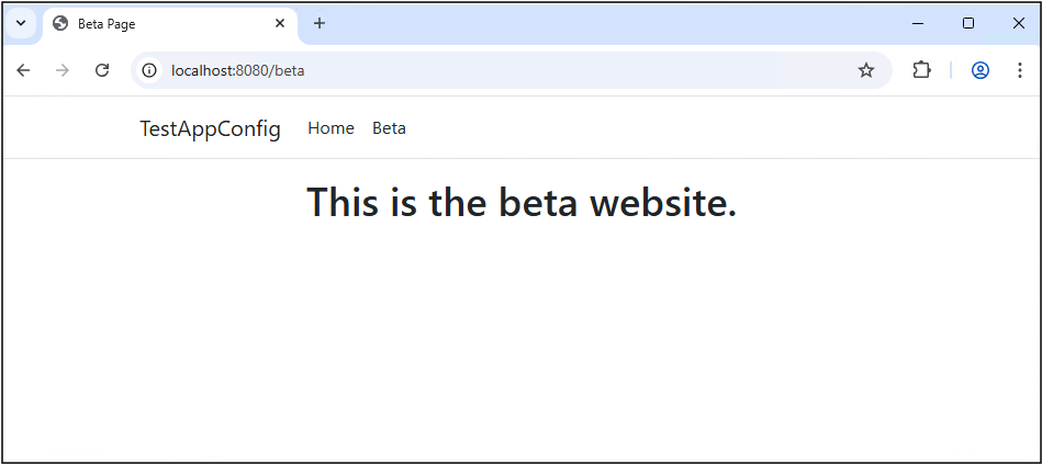 Screenshot of gin web app beta page.