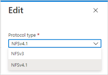 screenshot that shows the Edit menu with the Protocol Type field