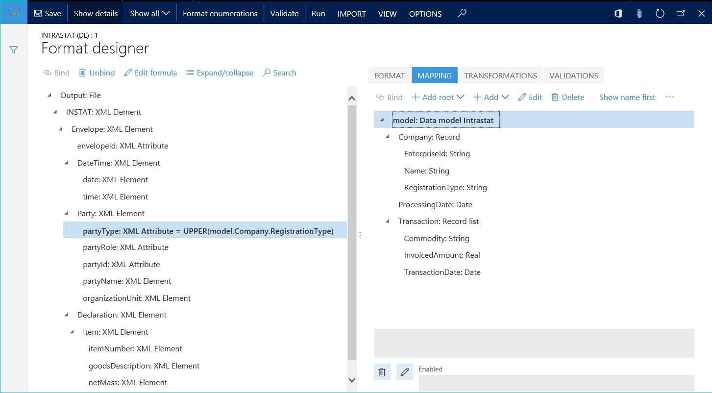 Applying formatting to an individual component.