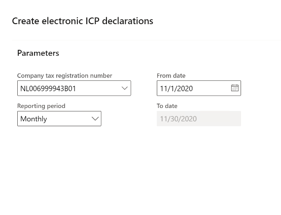 Create ICP declaration.