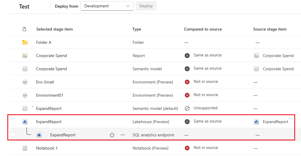 Screenshot showing the depiction of a parent child relationship in the new UI.