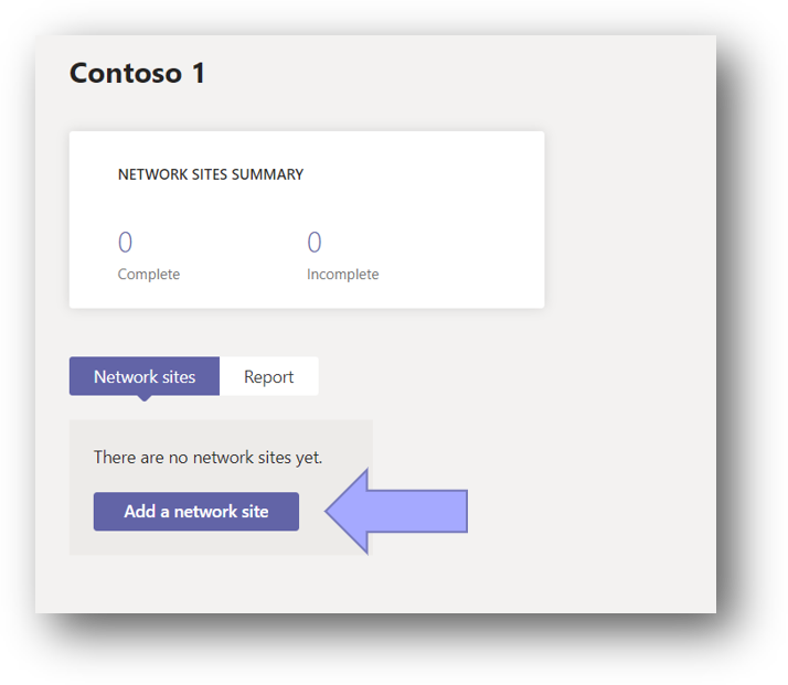 Adding a network site.