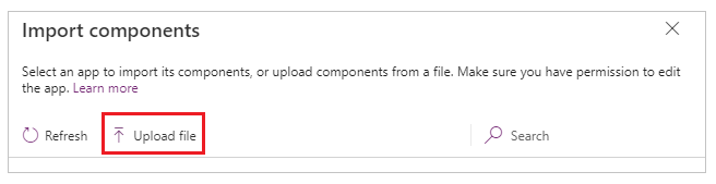 Импортиране на файл на компонент.