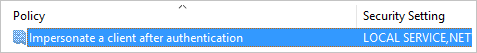 Impersonate a client policy
