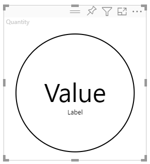 Screenshot of the circle card visual shaped as a circle.