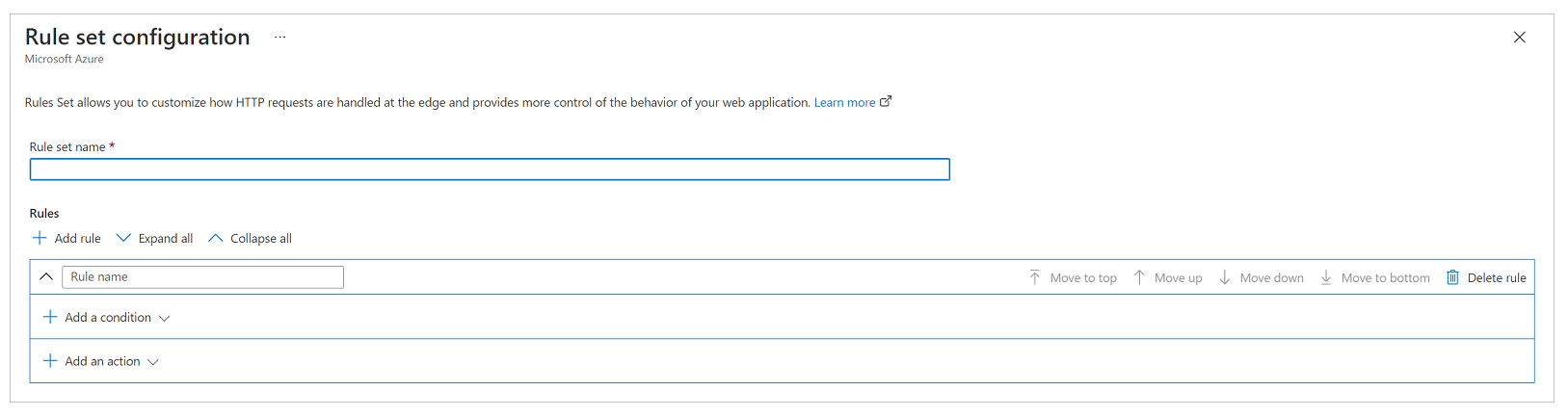 Създаване на нов набор от правила.