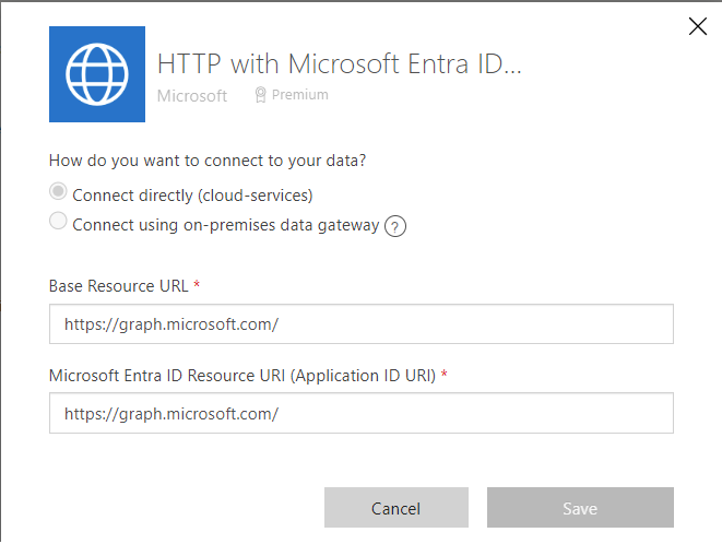 Установяване на HTTP с Microsoft Entra връзка