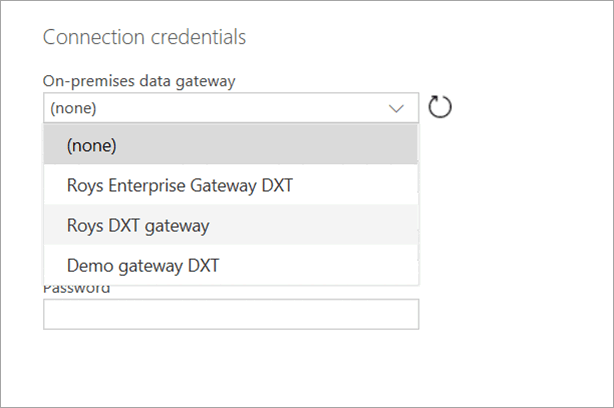 Screenshot of Provide connection details.