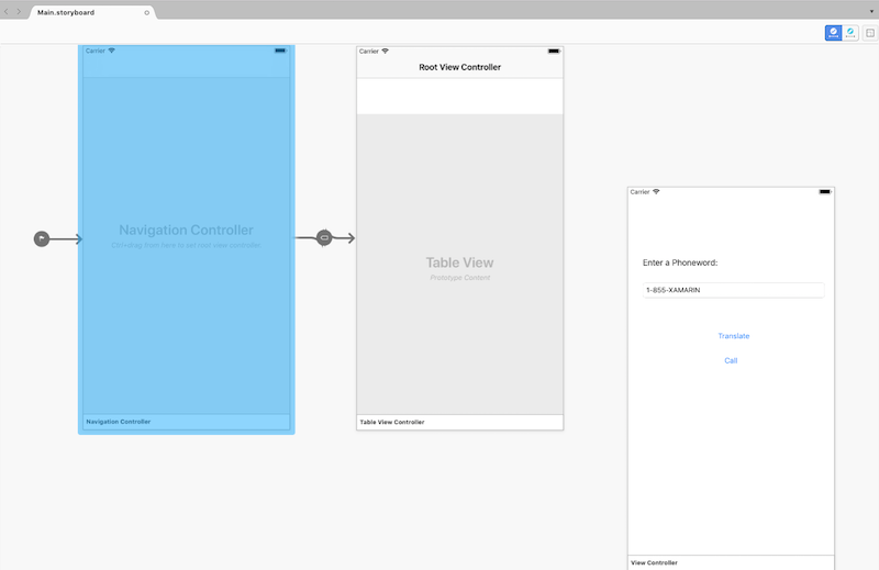 Drag the Sourceless Segue to the navigation controller to change the starting point of the application