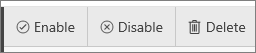 Screenshot that shows the Enable, Disable, and Delete options.