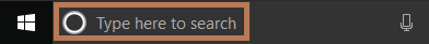 Search box in Windows 10