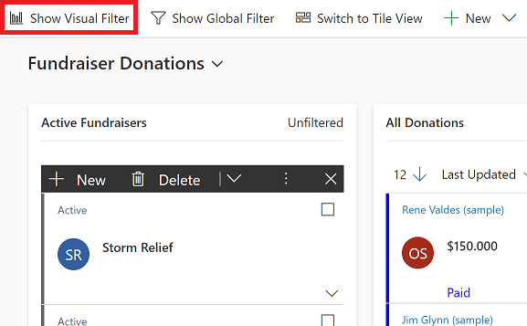Show Visual Filter Show Visual Filter.
