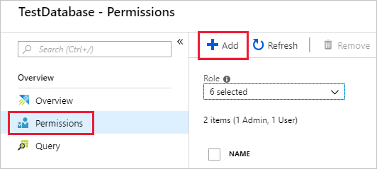 Database permissions.