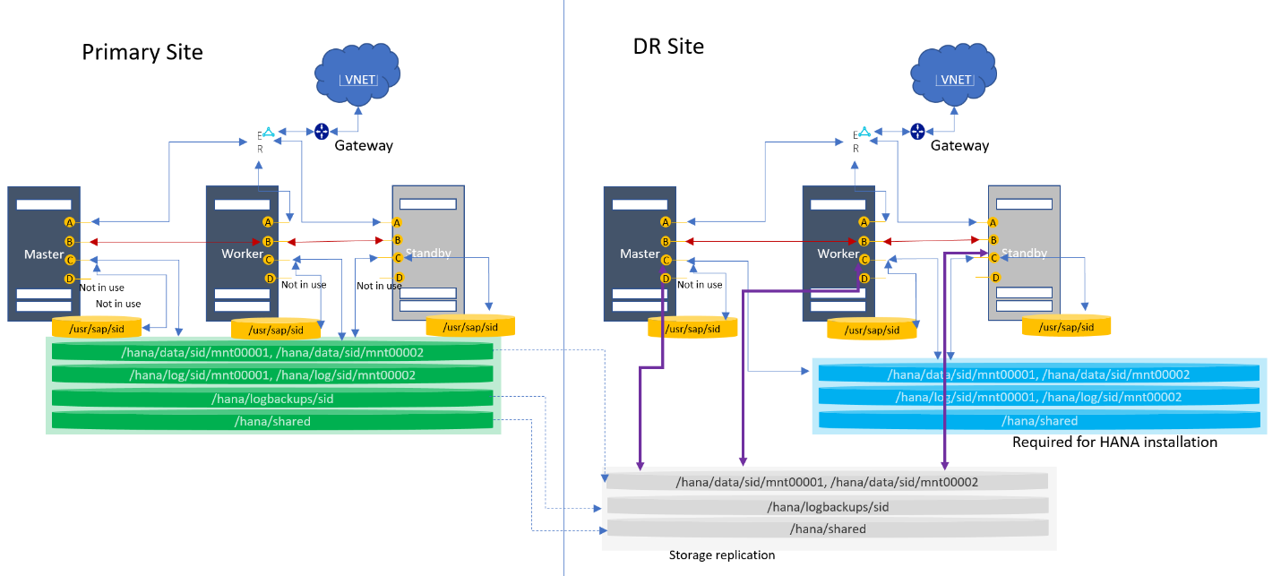 Scale-out with DR using storage replication