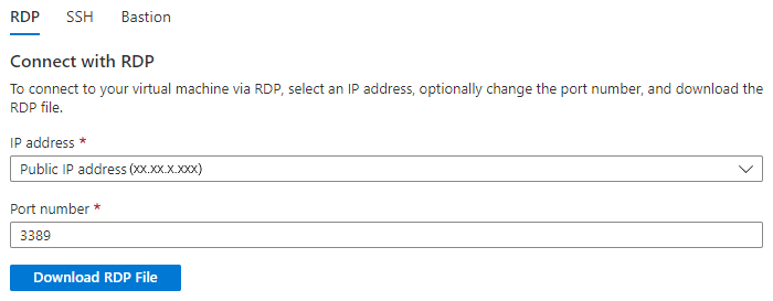 Screenshot showing how to connect with R D P.