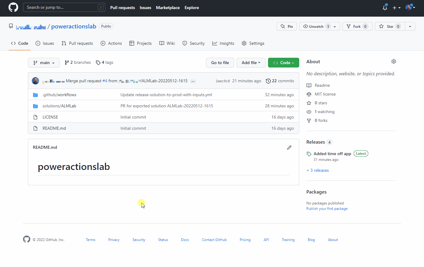Open pull request for new branch, view changes and merge to default branch Open pull request for new branch, view changes and merge to default branch