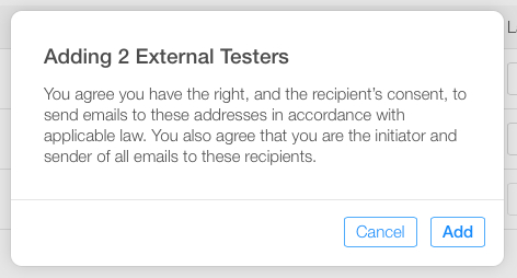 Confirm you have the users consent to invite them