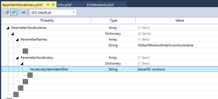 Add the VocabularyItemIdentifier key with the Type of String and specify a unique ID for the term