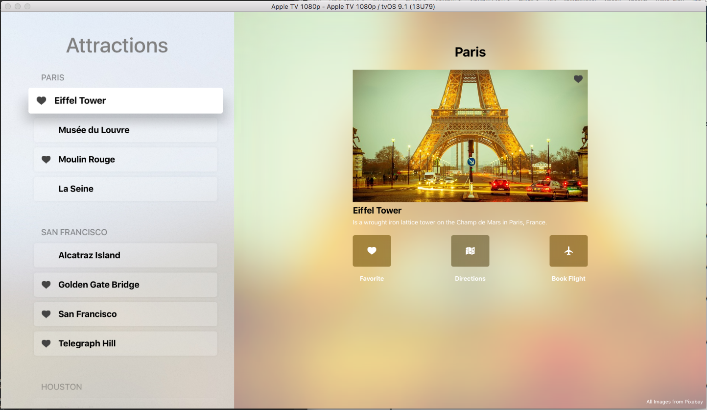 Sample table view