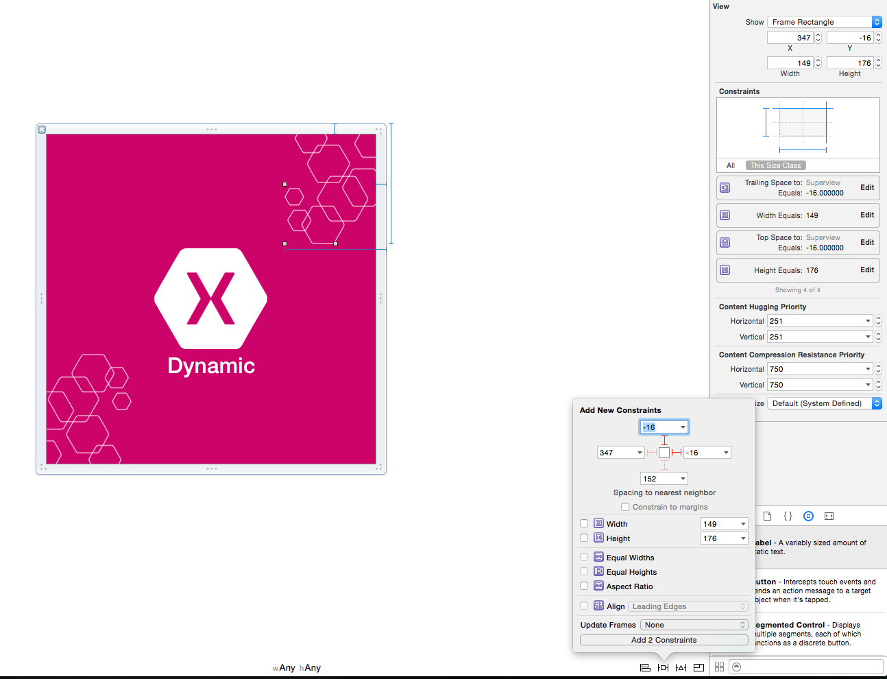 Editing the design of the launch screen
