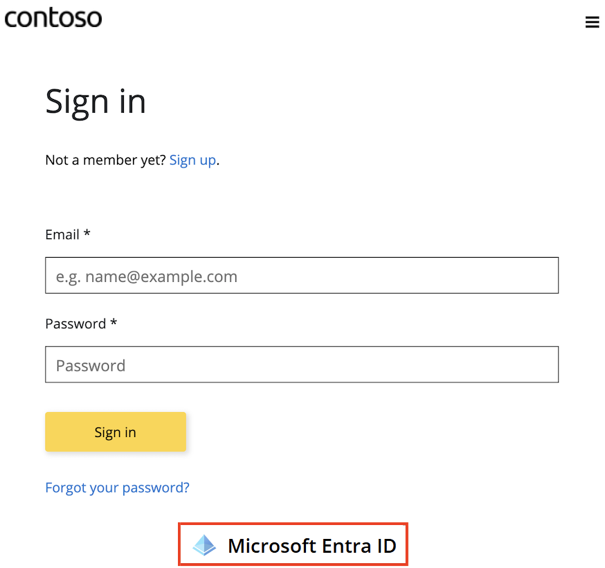 Captura de pantalla en la que se muestra el widget OAuth en el portal para desarrolladores.