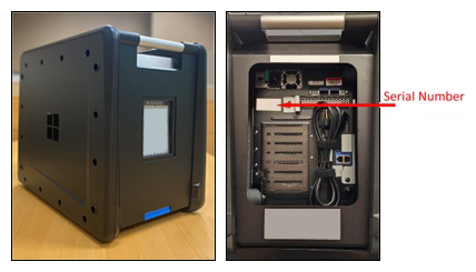 Fotografía en la que se muestra un dispositivo De última generación de Azure Data Box.