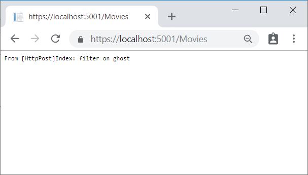 Ventana del explorador con la respuesta: From HttpPost Index: filter on ghost (Desde el índice HttpPost: filtrar en Ghost)