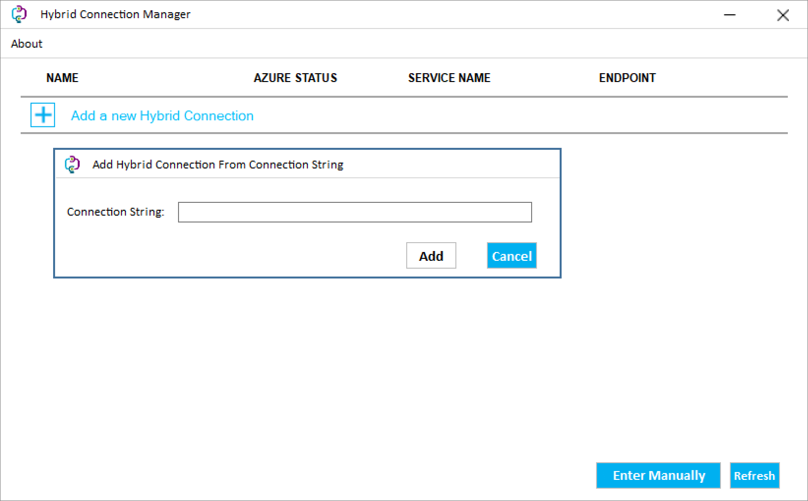 Pegue la conexión híbrida.