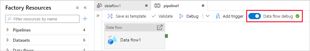 Captura de pantalla que muestra dónde está el control deslizante de Depuración 2