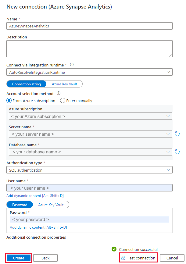 Configuración de Azure Synapse Analytics