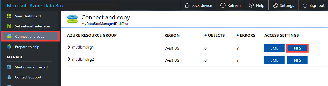 Configuración del acceso de clientes NFS