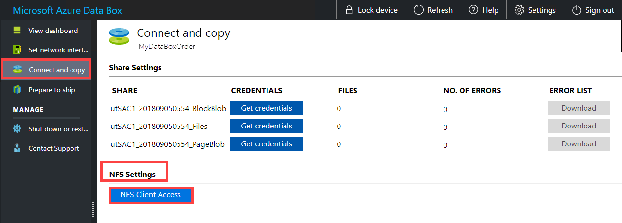 Configuración del acceso de cliente NFS 1