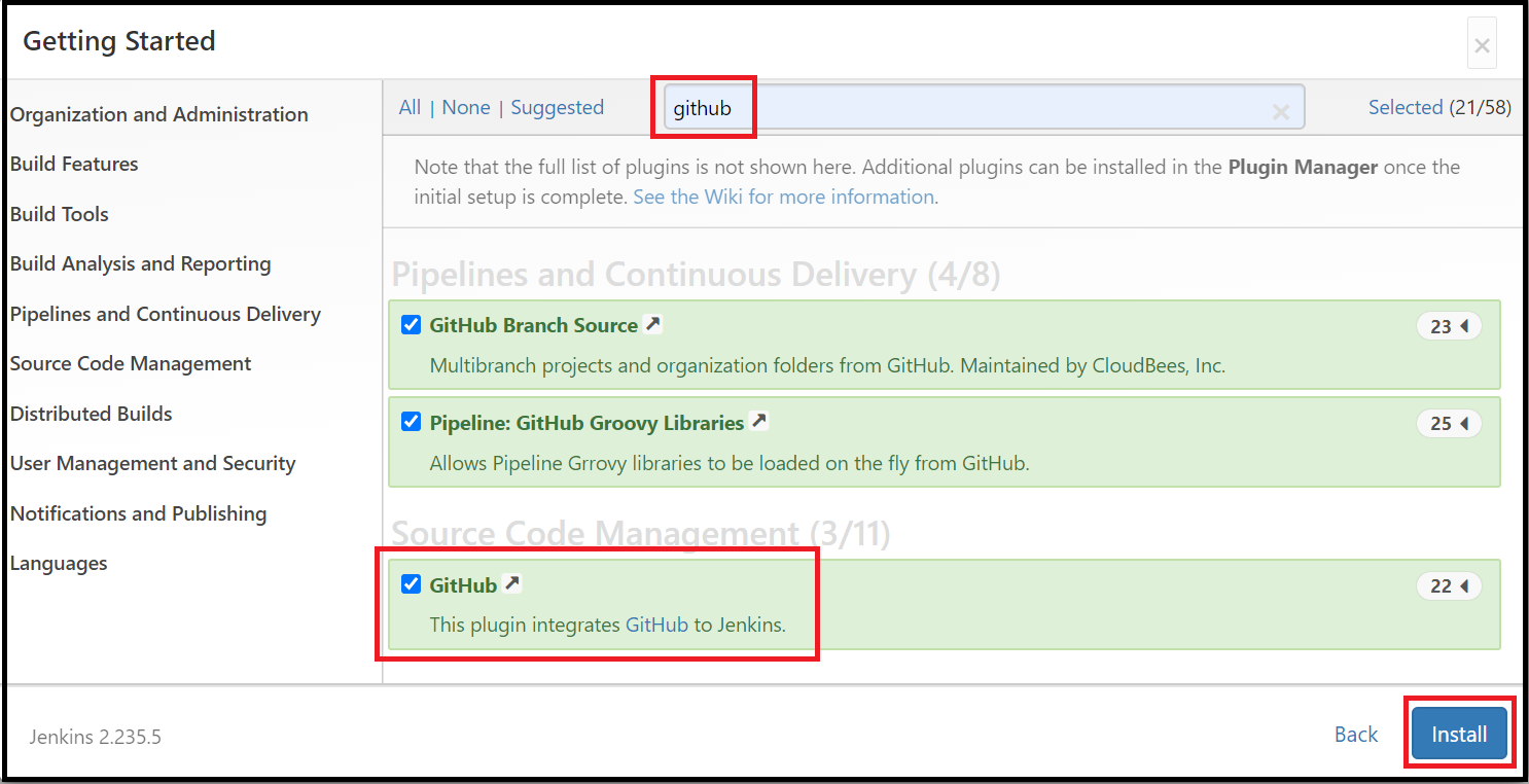Instalación de los complementos de GitHub