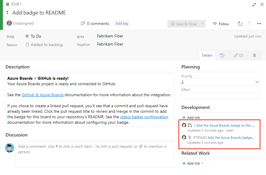 Screenshot muestra el formulario de problema para la solicitud de incorporación de cambios abierta en GitHub.
