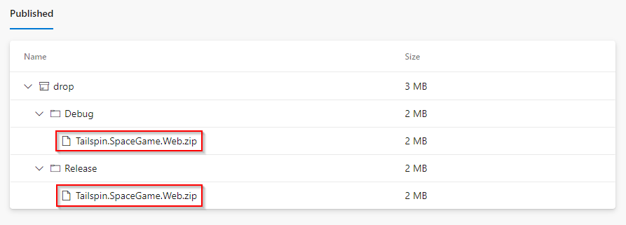 Visualización del contenido de entrega