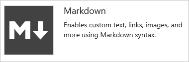 Captura de pantalla del widget markdown.