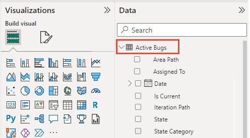 Captura de pantalla de la pestaña Herramientas de tabla de Power BI, Nombre de la tabla de datos.