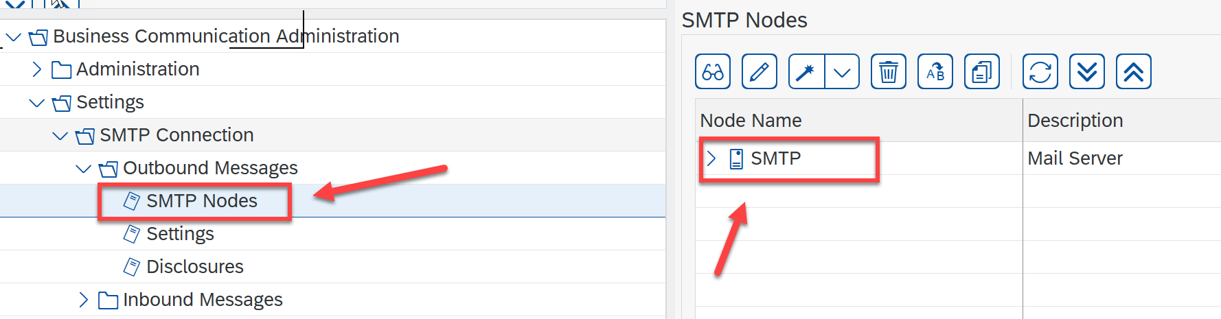 Configuración de SMTP