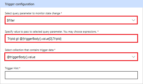 Configuración del desencadenador de sondeo