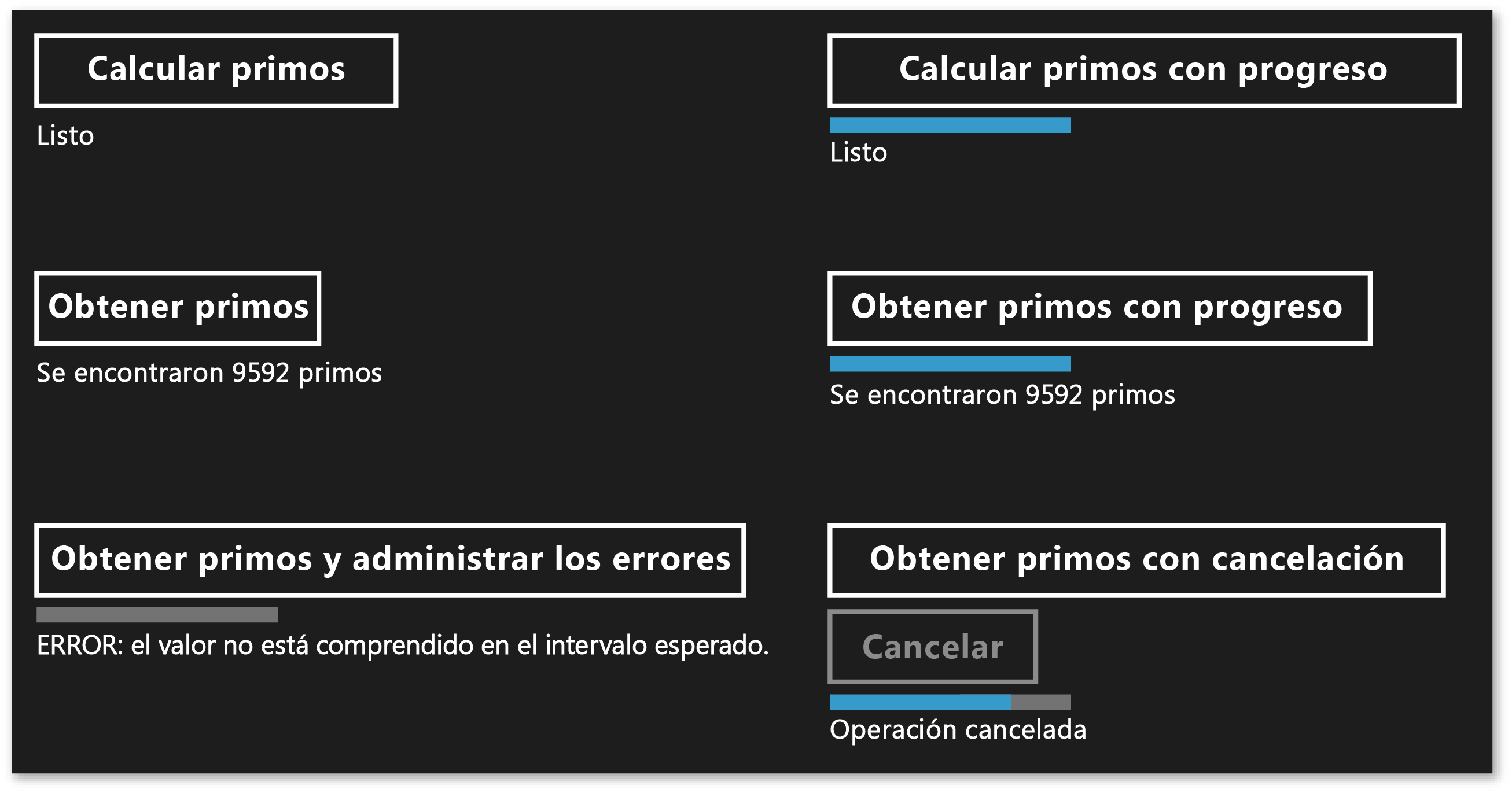 Aplicación Windows Runtime Primes.